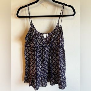 “Vintage” American Eagle Bohemian Low-Cut Sleeveless Blouse